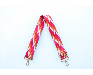 Buy white-pink-red-orange Chevron Guitar Straps