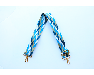 Buy dark-blue-white-blue-olive Chevron Guitar Straps