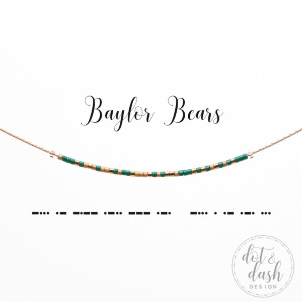 dot & dash Design Baylor University Bears Necklaces