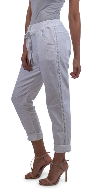 Buy white Gigi Moda Caterina Cotton Pants