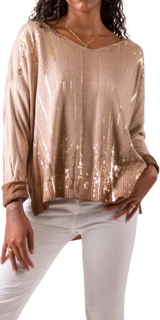 Buy carmel Gigi Moda Oro Knit Sweater