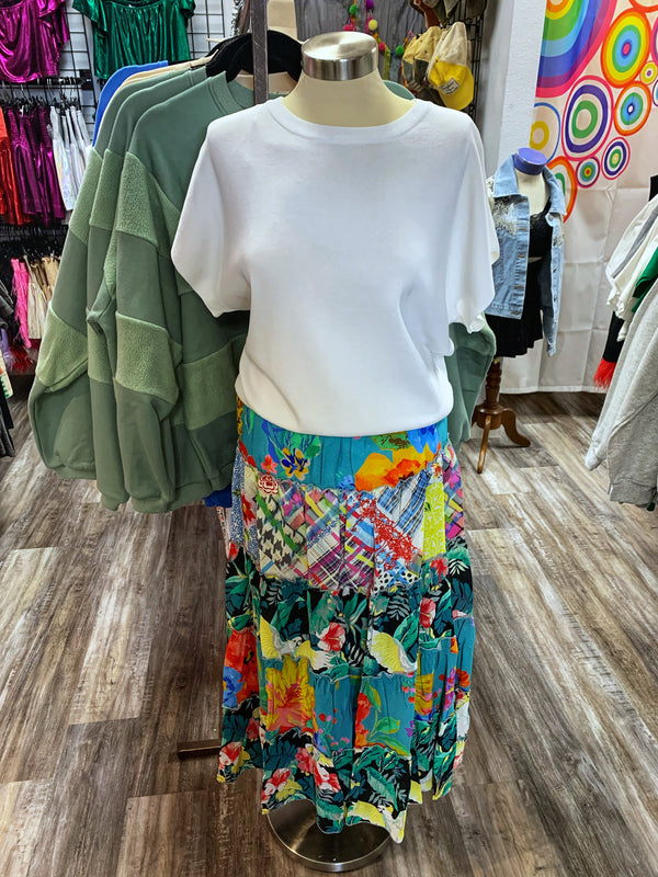 John Mark Multi-Print Skirt