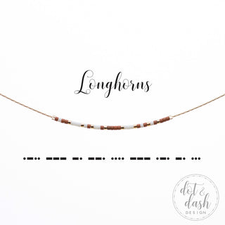 dot & dash Design University of Texas (UT) Longhorns Necklace