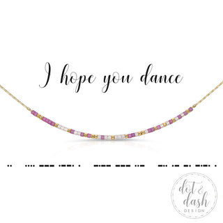 dot & dash Design I hope you dance Necklace