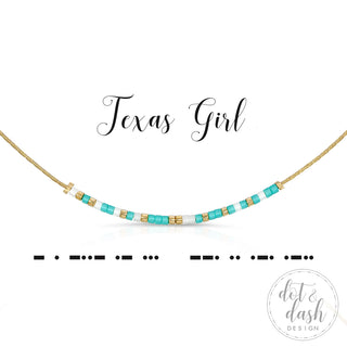 dot & dash Design Texas Girl Necklace