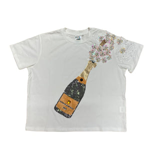 Queen of Sparkles White Champagne Tee