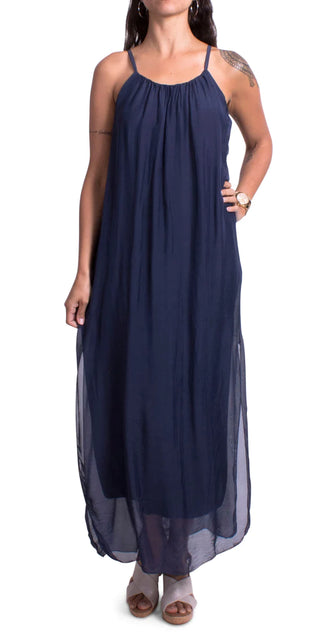 Buy navy Gigi Moda Venus Silk Dress