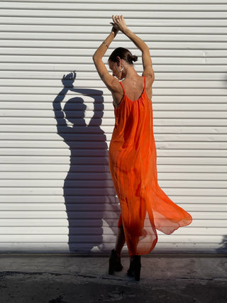 Buy orange Gigi Moda Venus Silk Dress